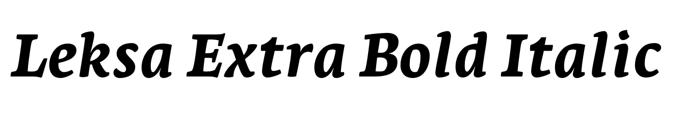 Leksa Extra Bold Italic